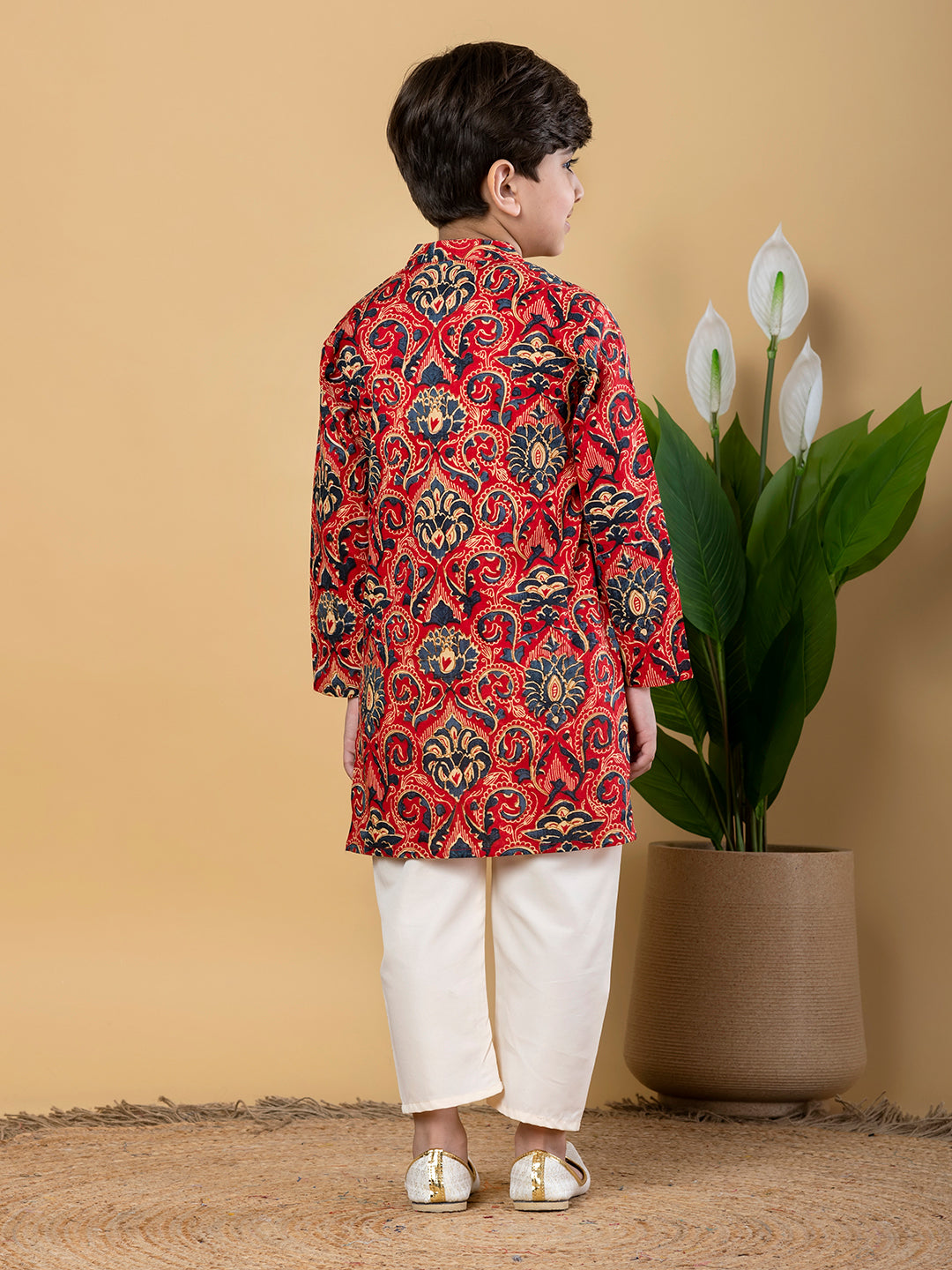 Little Prince Red Kurta Pyjama