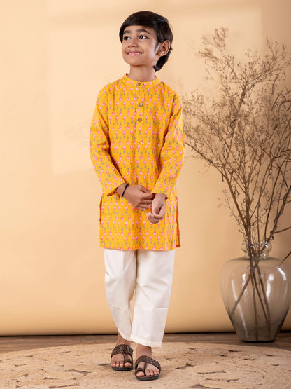 Sunlit Blossom Kurta Pyjama