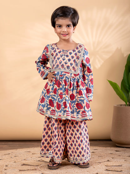Rangriti Peplum Sharara Kurti Set