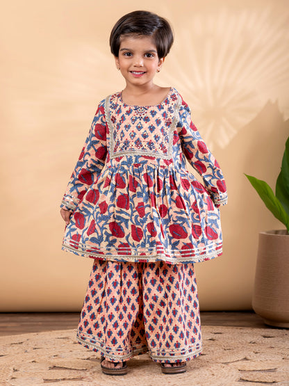 Rangriti Peplum Sharara Kurti Set