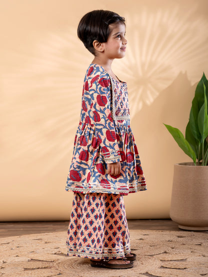 Rangriti Peplum Sharara Kurti Set