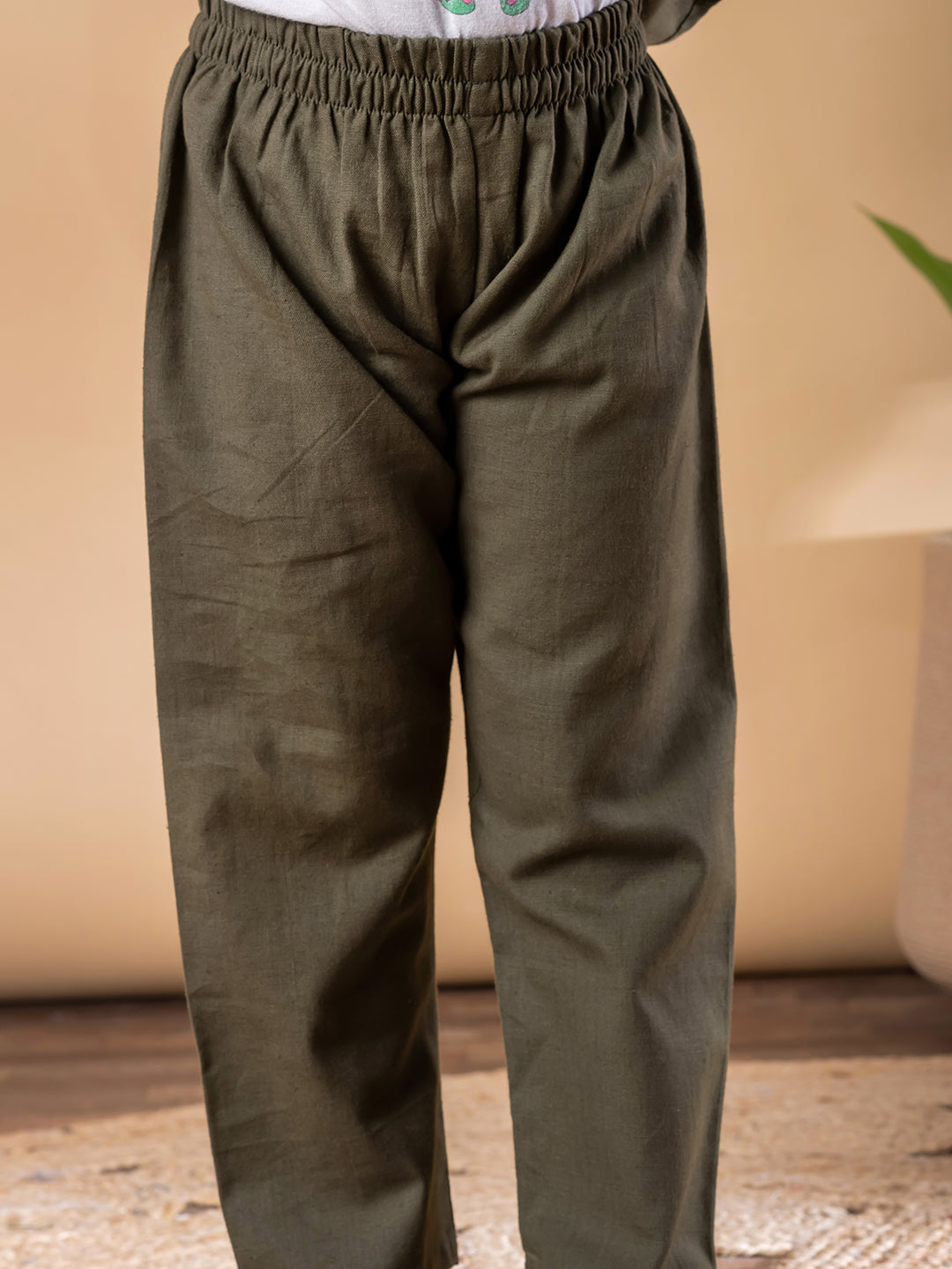 Green Blossom Embroidered Cotton Flex Outfit – Girls