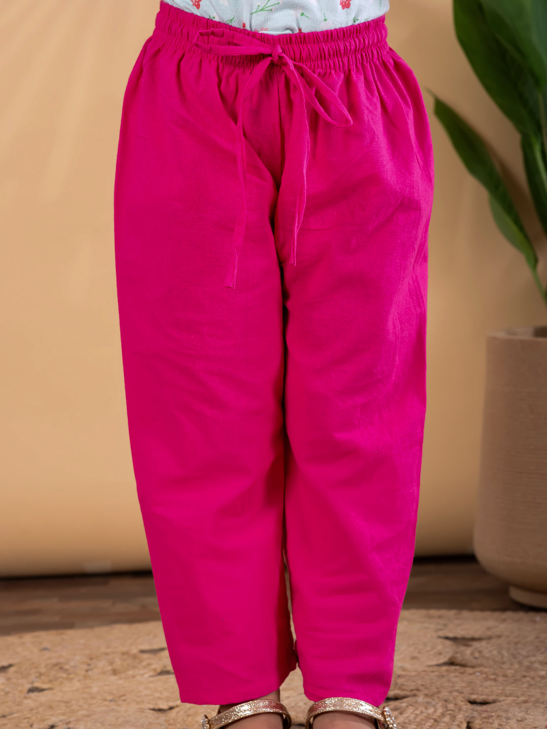 Rosy Glow Embroidered Cotton Flex Set – Girls