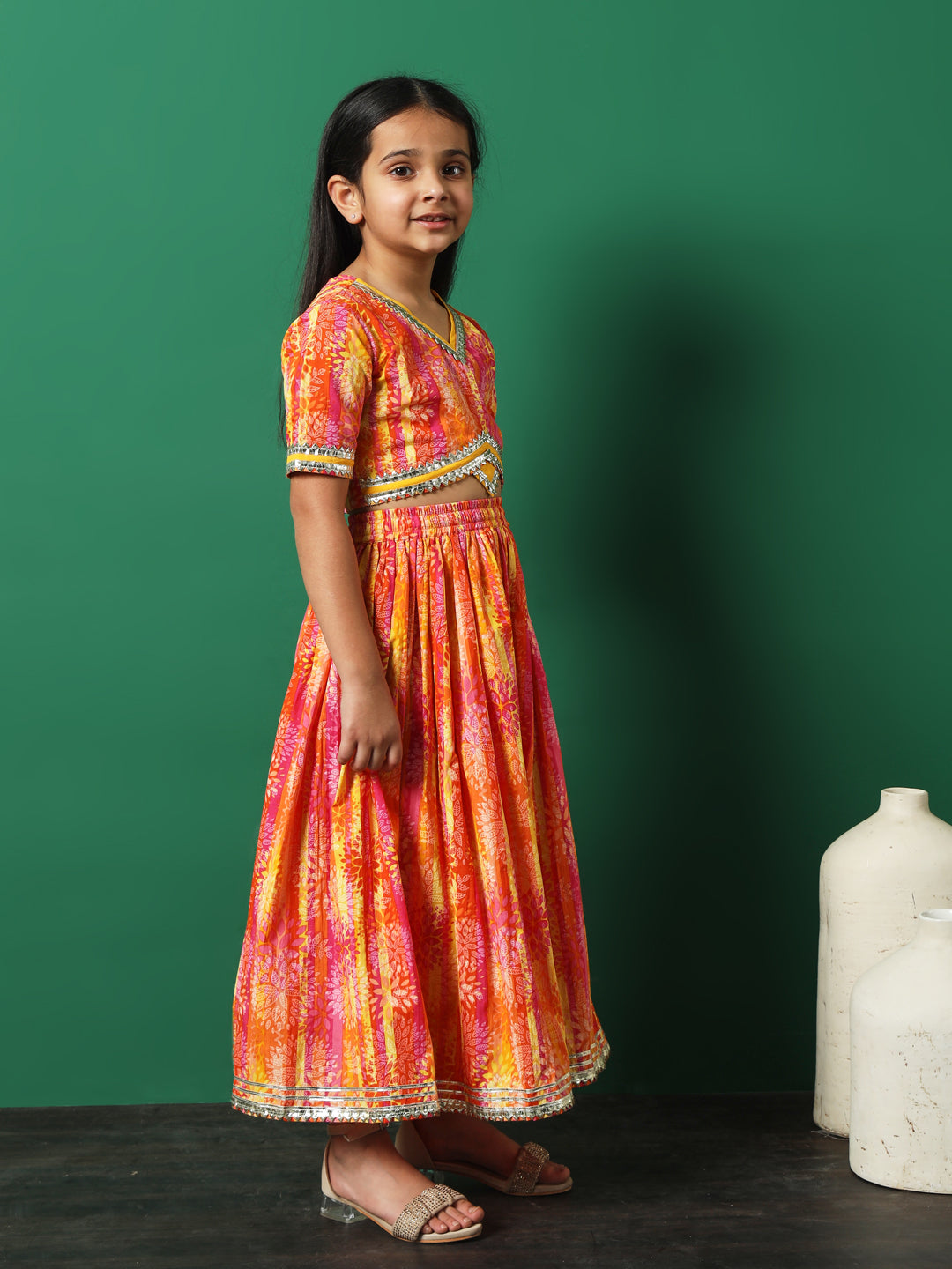 Sunshine Grace Cotton Lehenga Set