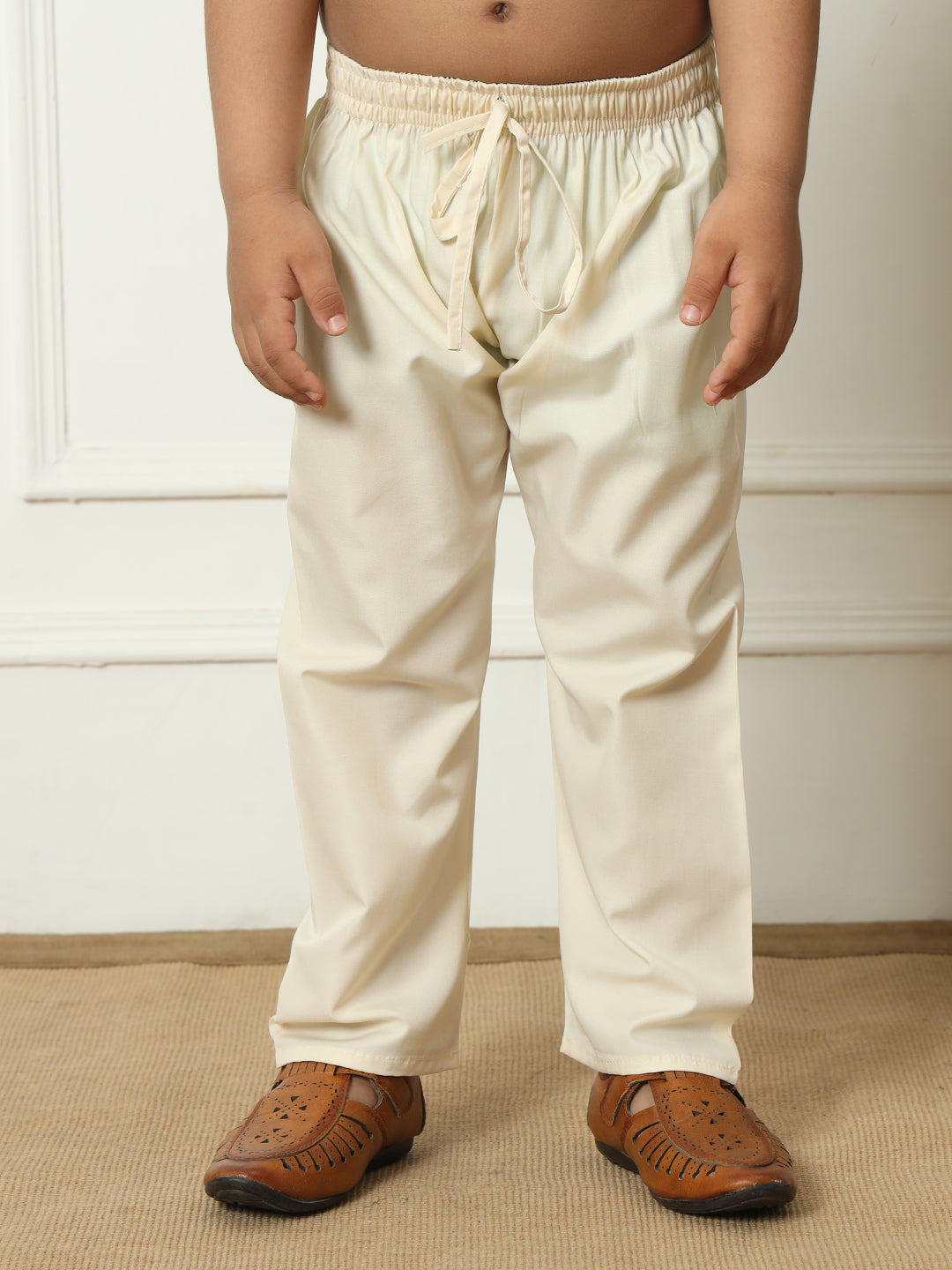 Boys Olive Silk Floral Kurta Pyjama & Nehru Jacket Set